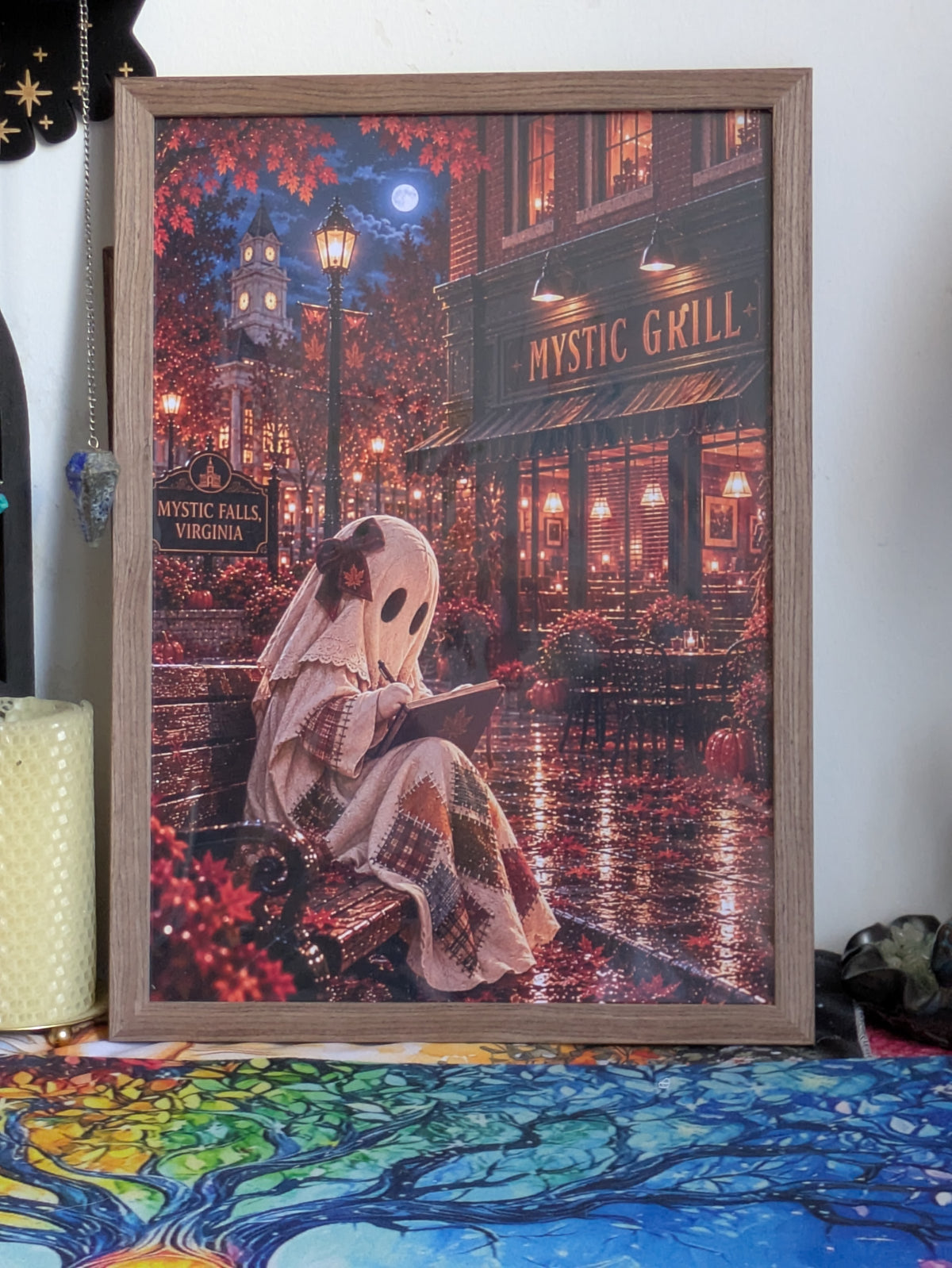Affiche A4 – Sous les lumières de Mystic Falls, fantôme