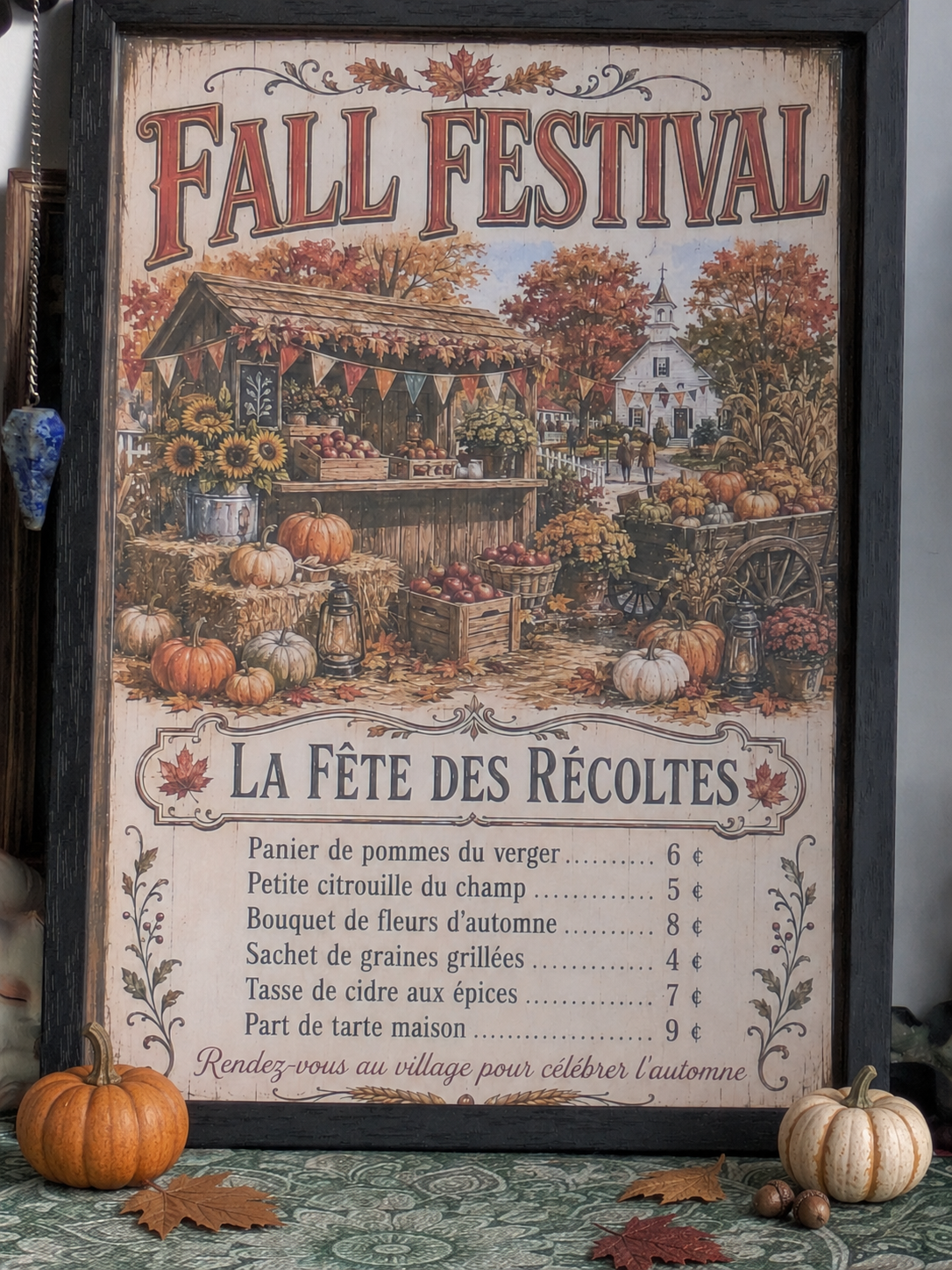 🍂 Collection "Saisons & Saveurs" - affiches vintage A4- illustrations cosy - tirage limité