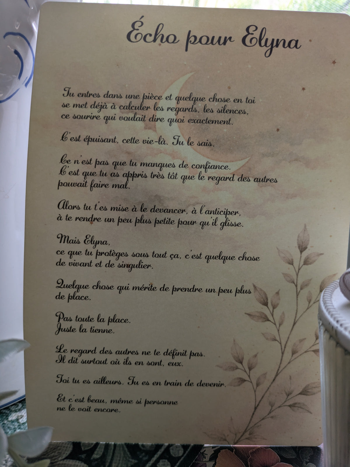 L'Écho pour Vous - Un texte personnalisé