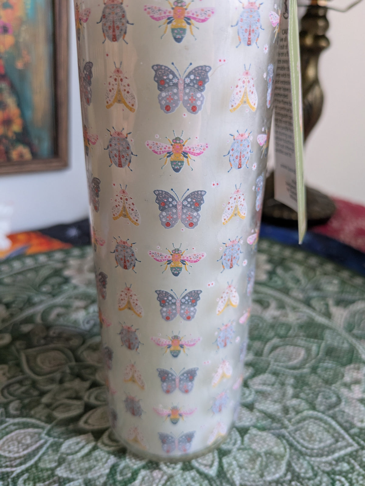 Bougie en Tube de Verre - Rose de Jardin / Fleurs Sauvages du Solstice d'Été