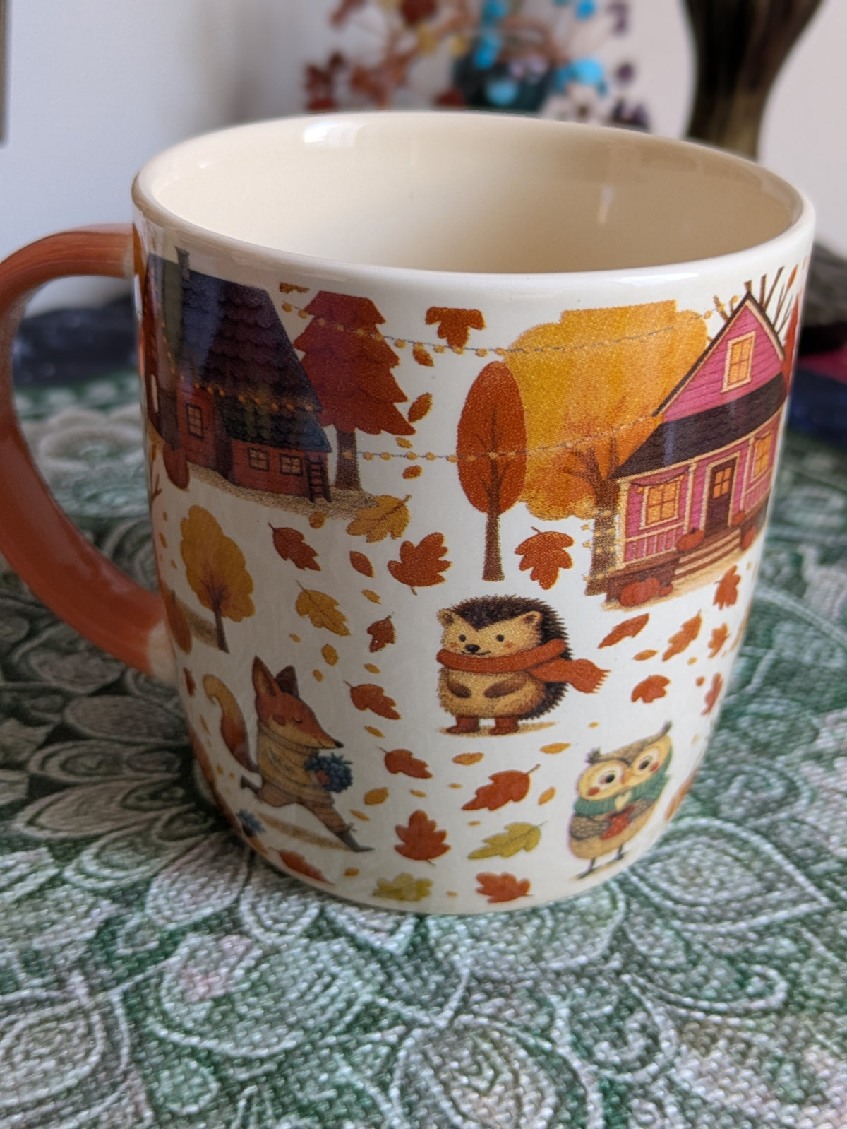 Ensemble Tasse et Infuseur "Petits Habitants d'Automne"