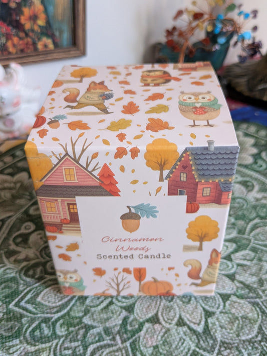Bougie en Verre "Petits Habitants d'Automne" - Édition Coffret