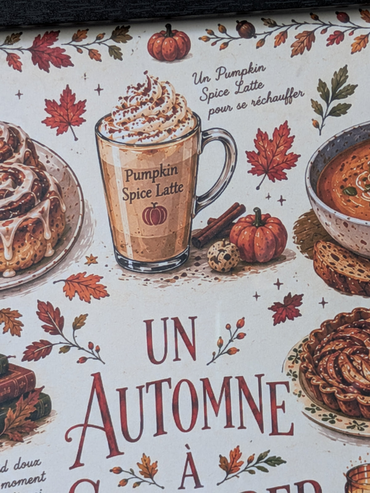 🍂 Affiche "Un Automne à Savourer" - illustration cosy A4 - tirage limité