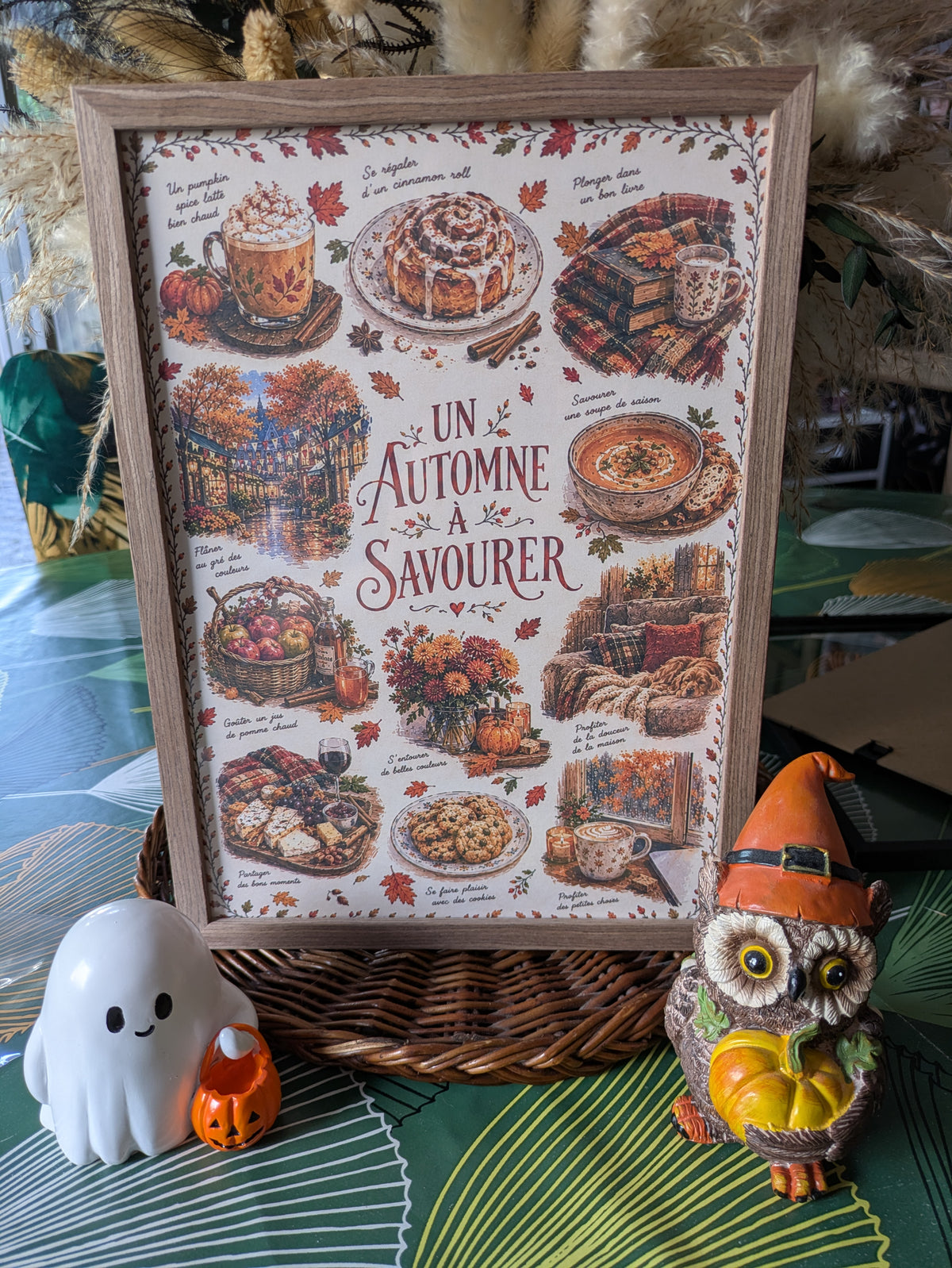 🍂 Affiche "Un Automne à Savourer" - illustration cosy A4 - tirage limité