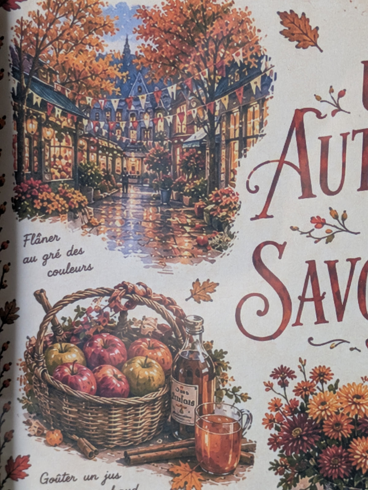 🍂 Affiche "Un Automne à Savourer" - illustration cosy A4 - tirage limité