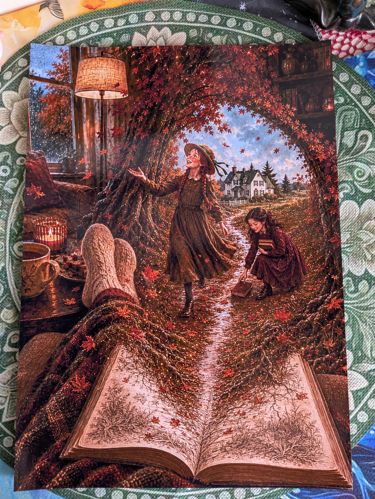 Le Chemin des Feuilles Rousses - Affiche A4