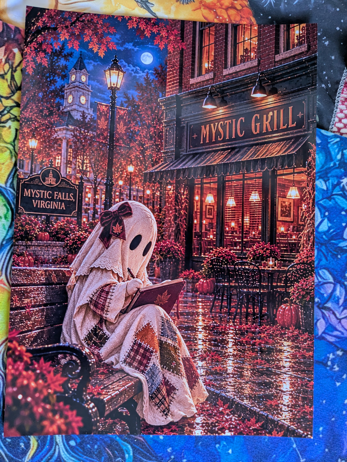 Affiche A4 – Sous les lumières de Mystic Falls, fantôme