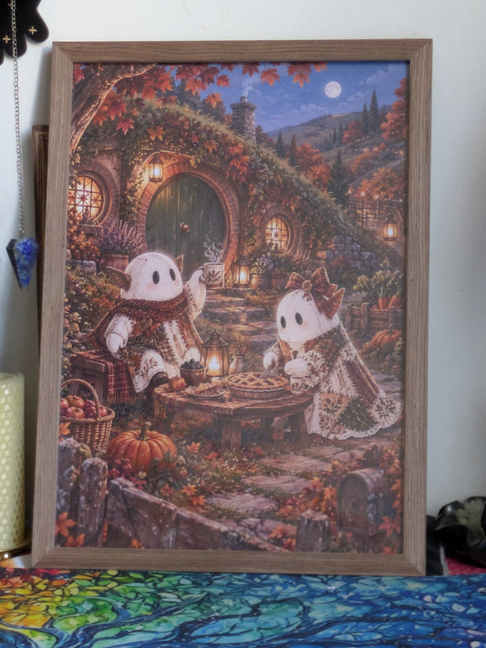 Affiche A4 – Le Goûter sous la colline, fantômes automne