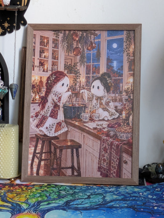 Minuit entre sœurs – Affiche fantômes cuisine magique