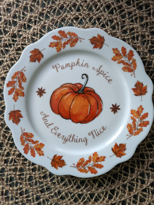 Assiette décorative d'automne « Pumpkin Spice »